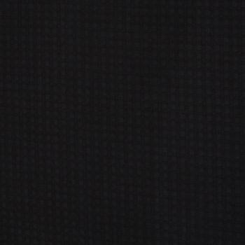 Preview: Baumwoll-Jacquardjersey Kästchenstruktur Schwarz by Swafing
